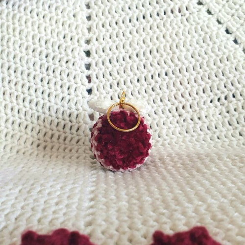 Love Bee Keychain New Handmade with Heart Wings
