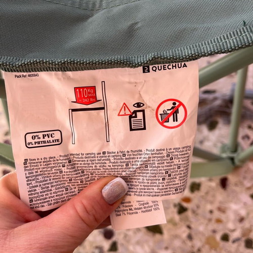 Quechua folding beach chair like new