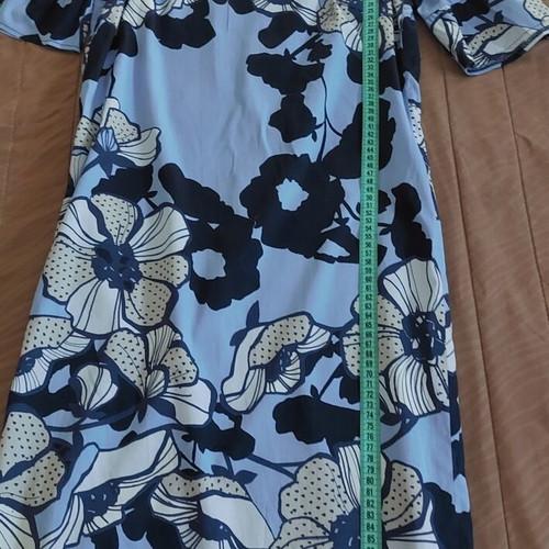 Bianca cotton dress size 38 like new with floral print beige and blue