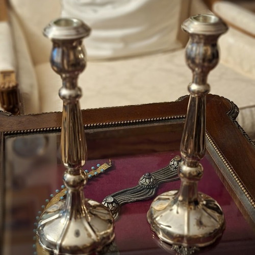 Silver 925 Candlestick Set like new, 340g, 21cm height