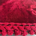 Handmade wool tablecloth red royal, new