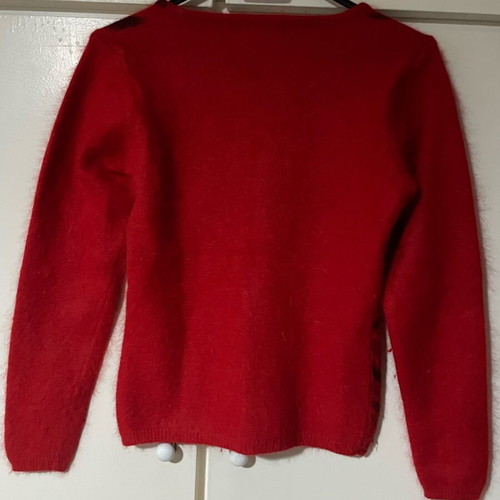 Angora sweater used, red, size S, Jessy Line Roma
