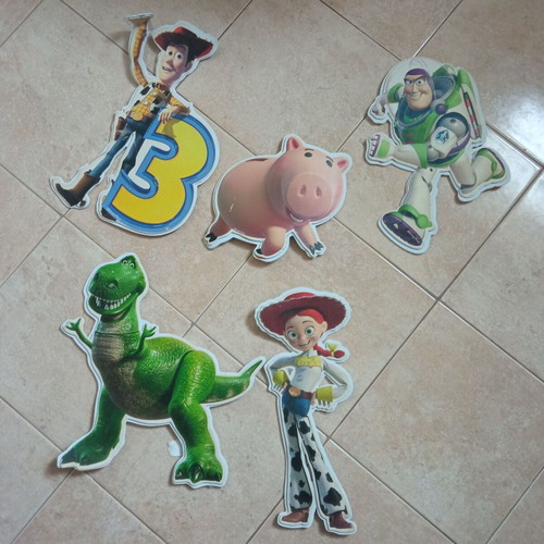 Toy Story wall stickers set of 5 used, soft foam material