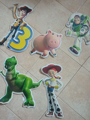 Toy Story wall stickers set of 5 used, soft foam material