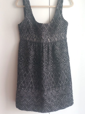 Zara brocade dress size small, black