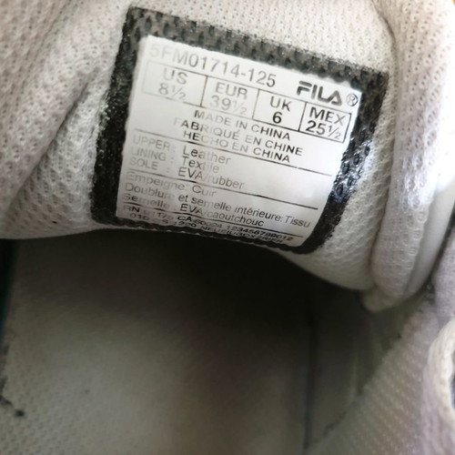 Fila women's athletic shoes used, white, size 39