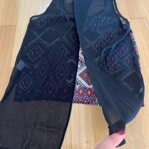 Bershka blouse black like new with back opening, size S