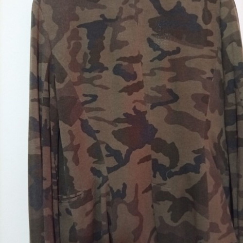 Zara cotton jacket, army style, brown and green