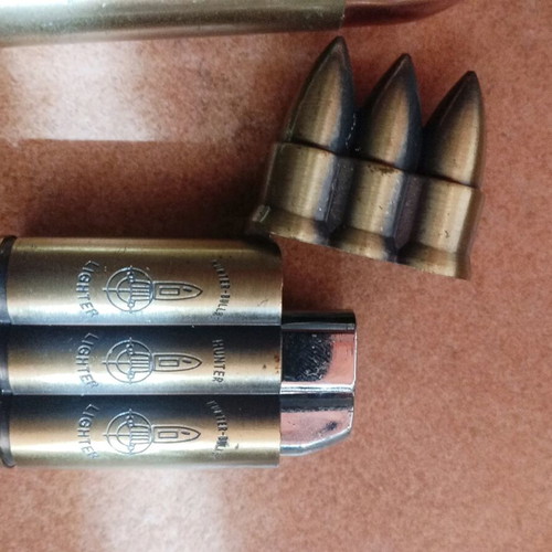Lighters bullet design like new, set of 3 pieces