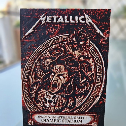 Metallica M72 Tour 3D Printed Poster Athens Medusa new