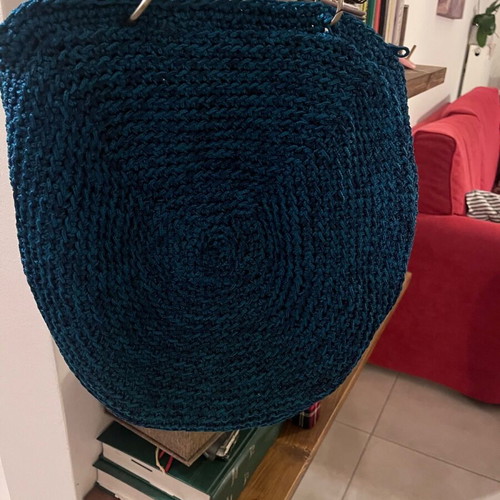 Knitted shoulder bag like new handmade