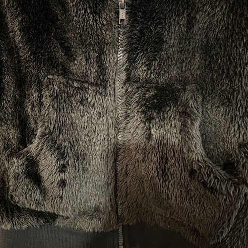 Women’s faux fur sleeveless jacket dark grey size S like new