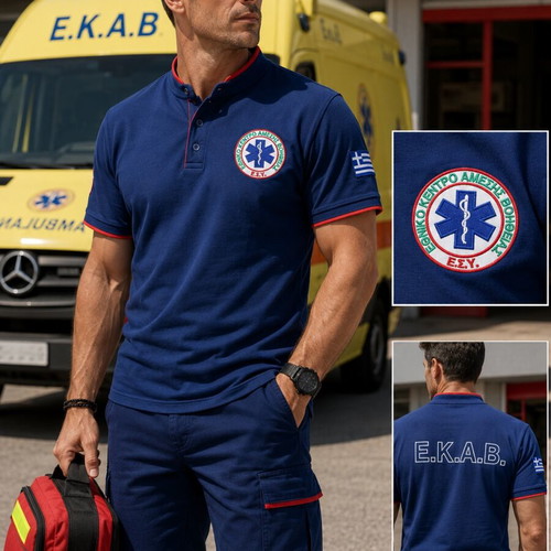 EKAB Polo Shirt new, unisex cotton Greek production