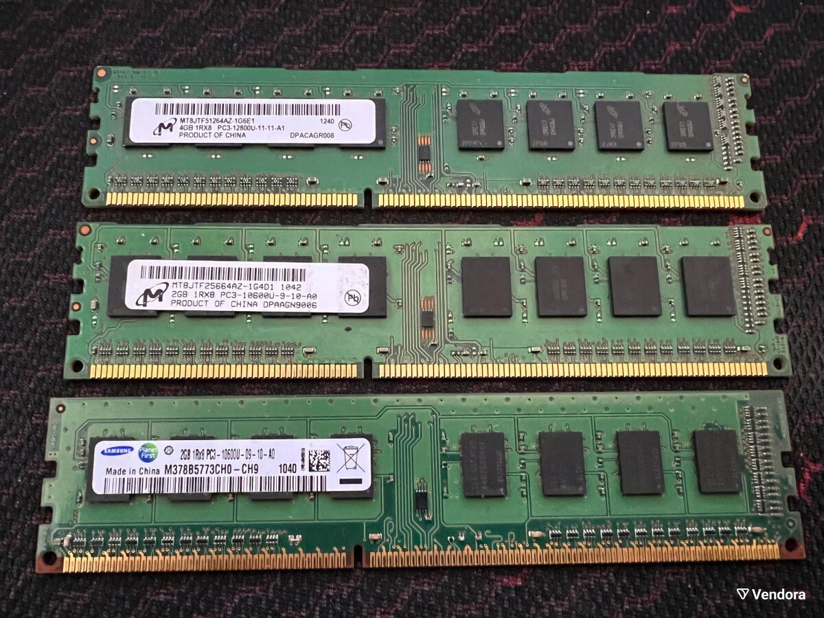 Ram PC DDR3 1x4 GB and 2x2 GB like new - € 22,00 - Vendora.cy