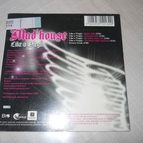 Mad'House Like A Virgin 2002 EP CD new, pop