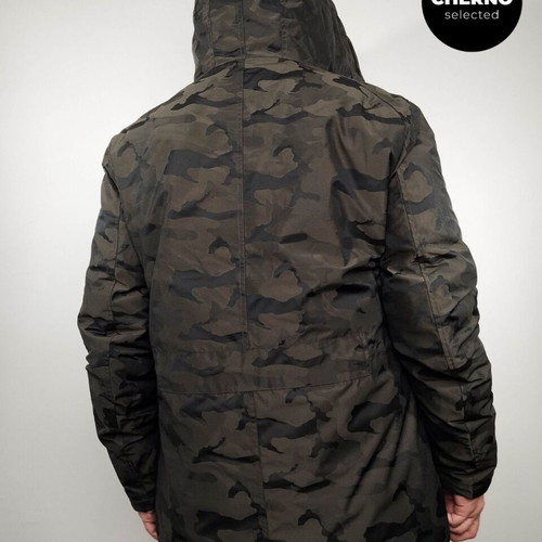 Adhoc 1959 The Bold Parka men's hooded camo down jacket like new, size L•XL