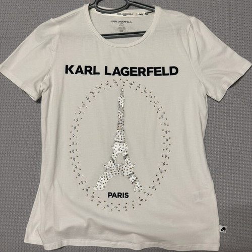 Karl Lagerfeld short sleeve T-shirt like new, white, size S