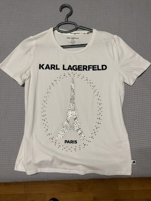 Karl Lagerfeld short sleeve T-shirt like new, white, size S
