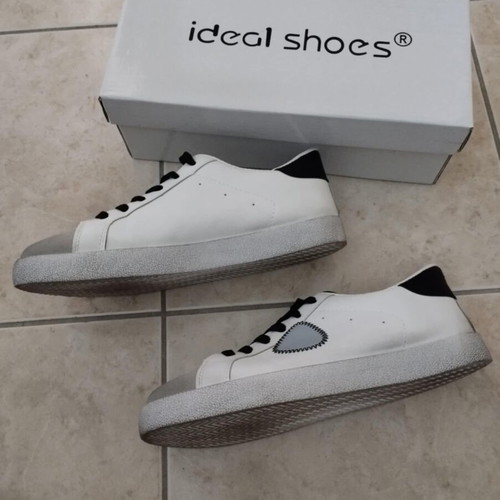 Γυναικεία αθλητικά παπούτσια Ideal Shoes No 39 σαν καινούργια, λευκά και γκρι