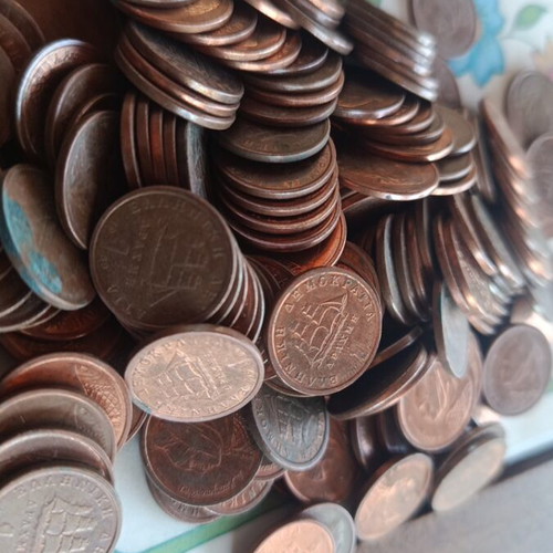 Drachma coins used, set of 703 from Greece
