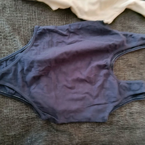 Elastic bodysuits like new, white and blue, size medium