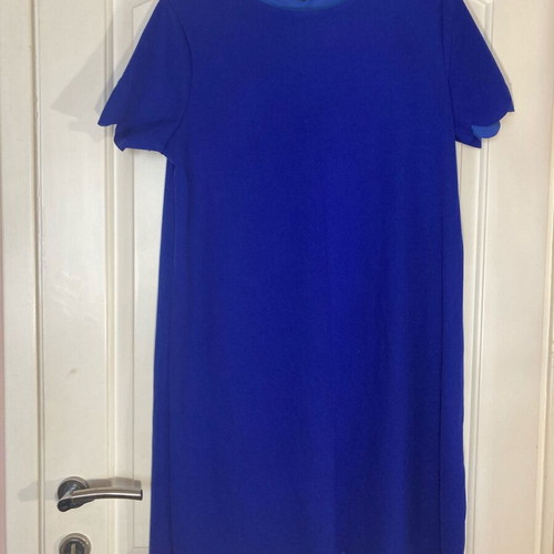 short blue dress SHORT NAVY BLUE STRUCTURED DRESS