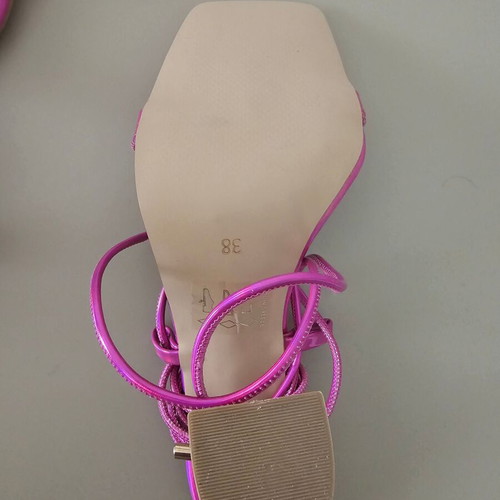 Lace Up Envie Shoes Pink Heels Size 38 New