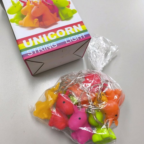 Multicolor unicorn string lights new, battery operated