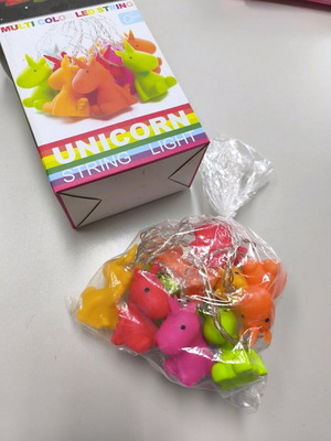 Multicolor unicorn string lights new, battery operated
