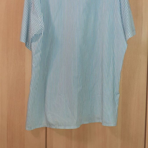 Harry Morgan striped shirt XL 44-45 like new, white and blue stripes