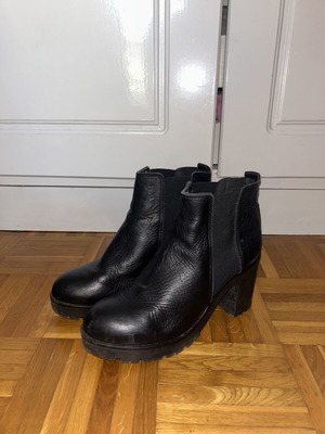 Sante leather ankle boots, black, size 40