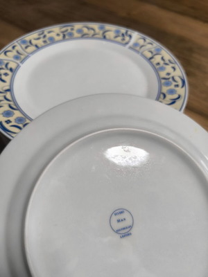 Studio M.a.s Fine Porcelain S. Bavaria set of 6 vintage plates with blue floral motif