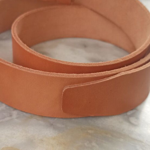 Leather belt new, handmade, Greek made, beige color