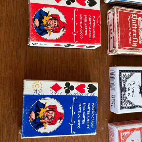 Playing cards 9 packs used with missing cards