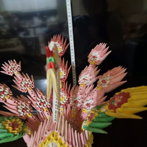 Origami peacock handmade 30cm like new