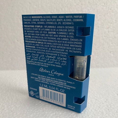 Orange Sanguine by Atelier Cologne perfume sample new