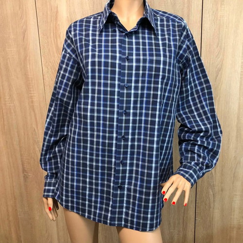 Barisal shirt new, size L/XL, white and blue