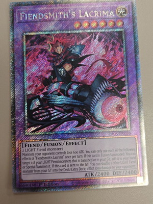 Fiendsmith's Lacrima Platinum Secret Rare κάρτα Yu-Gi-Oh! καινούργια
