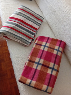 Fleece blankets pack of 2, semi-double, very good condition