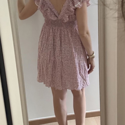 Regalinas dress romantic cut, like new, 100% viscose, pink multicolor