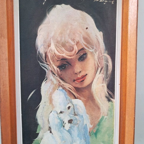 Decorative vintage print painting 60x40 like new
