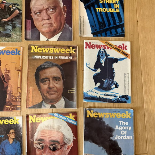 Newsweek magazine used, rare collection of 13 issues from 60s and 70s