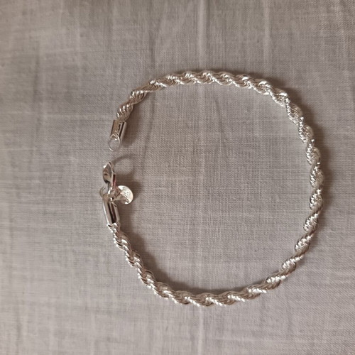 Silver bracelet 925 marked, silver plated, 20cm, new