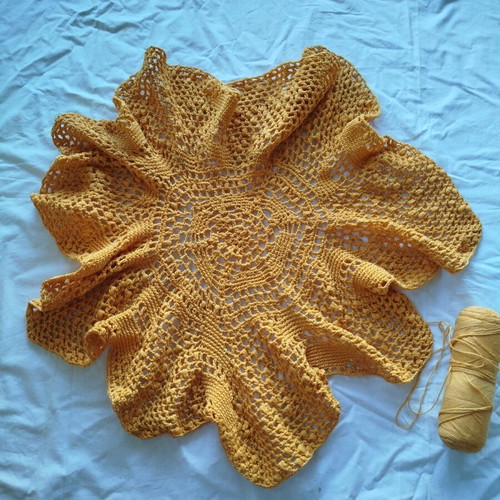 Crochet knit vintage used with yarn