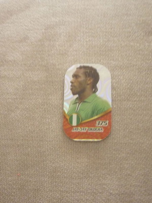Jay-Jay Okocha Nigeria μεταλλική τάπα ποδοσφαίρου European Football Stars 2018-2019 #375