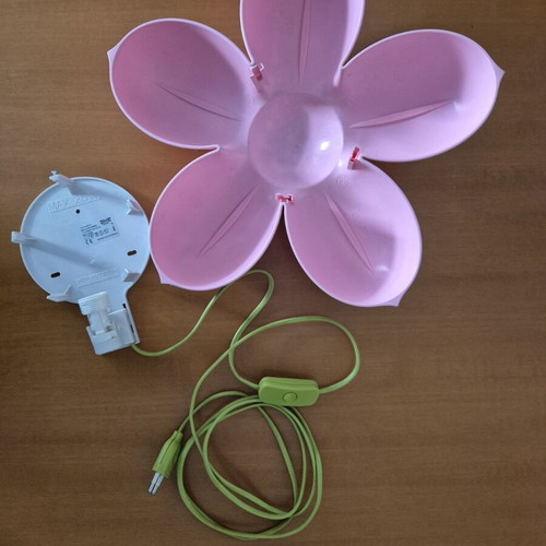 IKEA Smilla Bloma wall light like new, pink flower