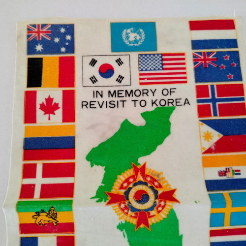 Memorabilia flag used from Korean Veterans Association