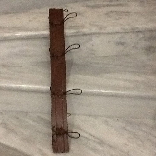 Vintage 1950 wooden wall coat rack used