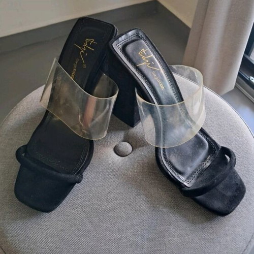 Sergio Todzi black mule with thick heel size 36 like new