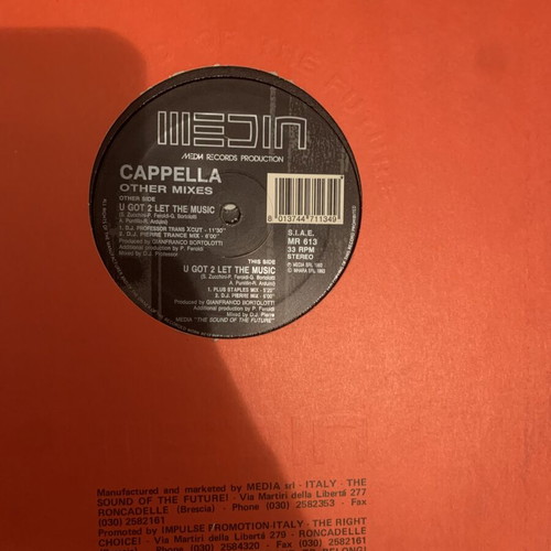 Cappella U Got 2 Let The Music 1993 double 2x12" vinyl used